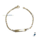 Pulsera para bebé bicolor fabricada en Oro de 1ª Ley. - 16.ITAL4