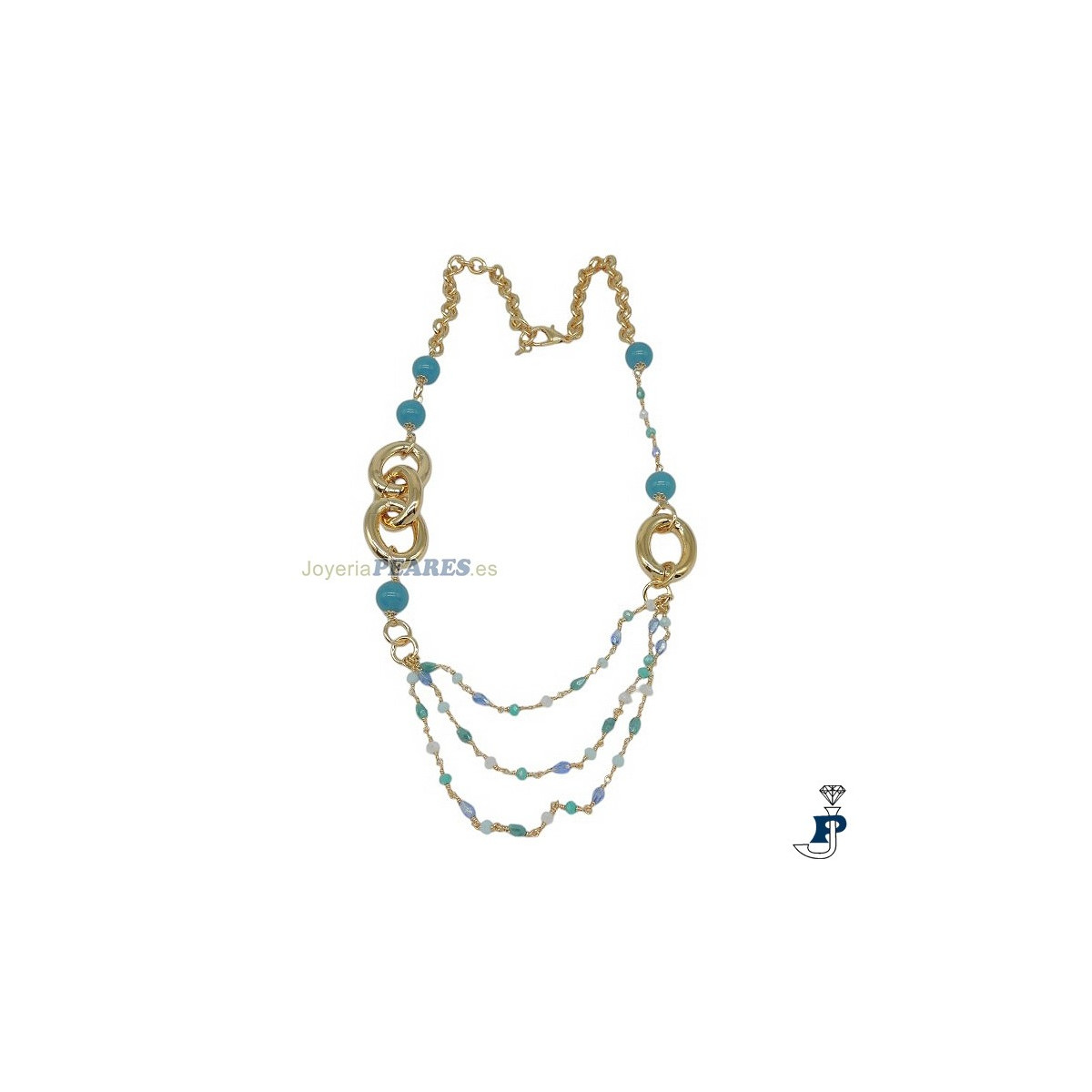 Collar de IVOIRE fabricada en metal con un baño de Oro. - Z2016772-CO