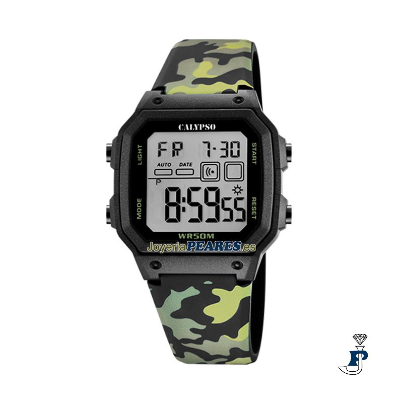 Reloj CALYPSO digital camuflaje. - K5812/4
