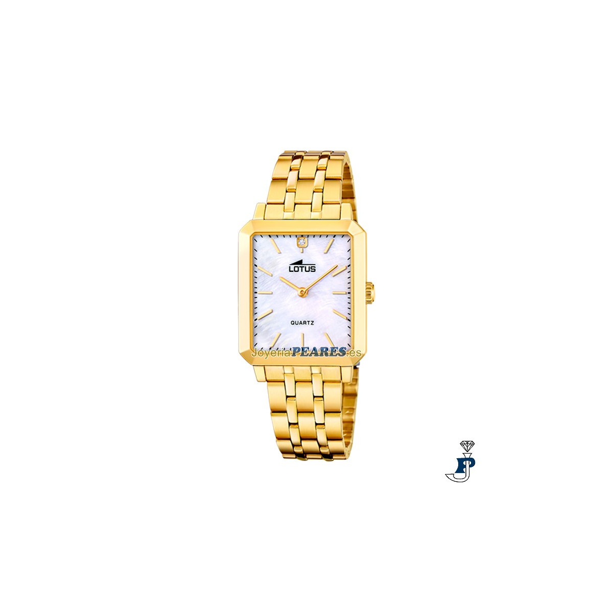 Reloj LOTUS en acero dorado. - 18982/1