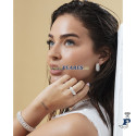 Pendiente acero chapado en plata 999 - 14318E01000