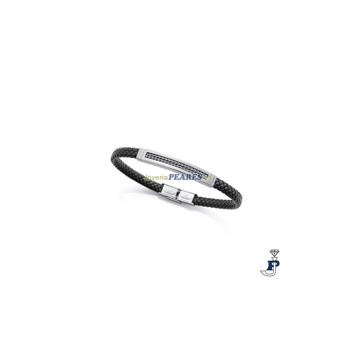 Pulsera cuero y acero para hombre VICEROY. - 15179P01010