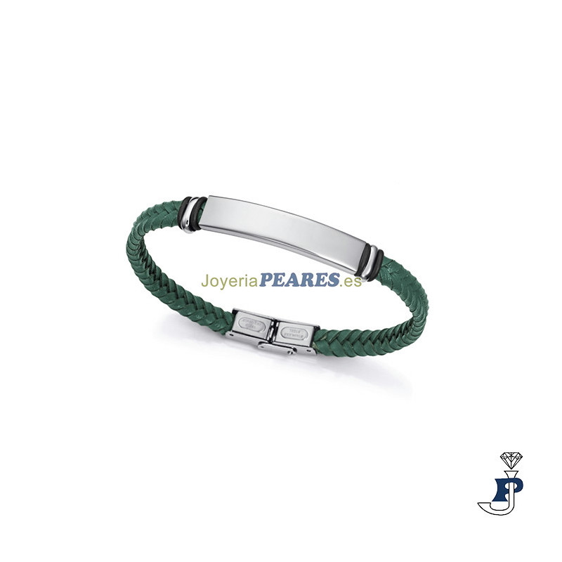 Pulsera cuero y acero para hombre VICEROY. - 15180P01016