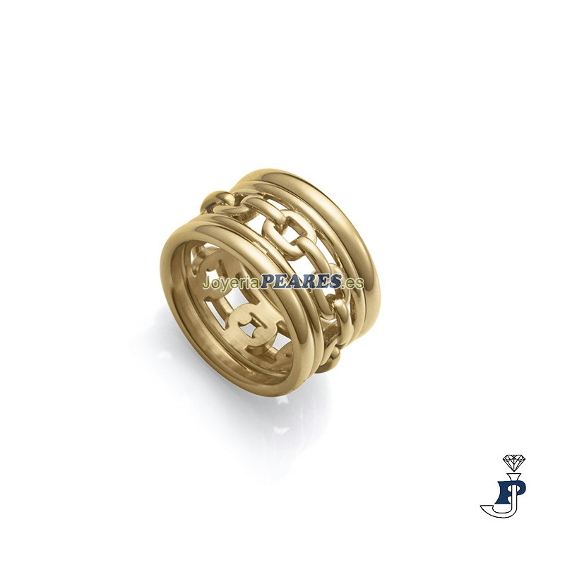 Sortija de VICEROY fabricada en Acero con Baño de oro. - 75399A01812