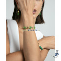 Pulsera de calabrotes y piedras naturales de calcedonia verde - 14274P01016