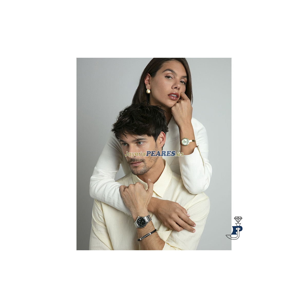 Pulsera cuero y acero para hombre VICEROY. - 15179P01010