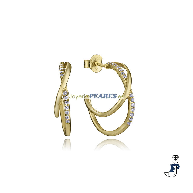 Pendientes Viceroy en Plata 1º Ley con baño de oro. - 9157E100-30