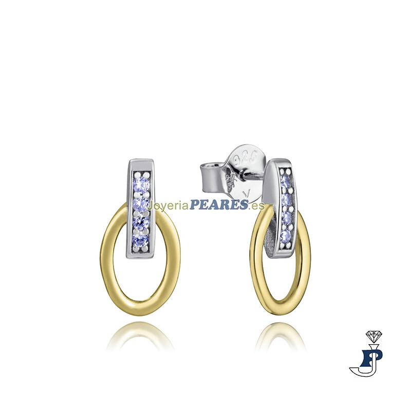 Pendientes de Plata de 1º Ley con baño de oro de VICEROY - 9158E100-30
