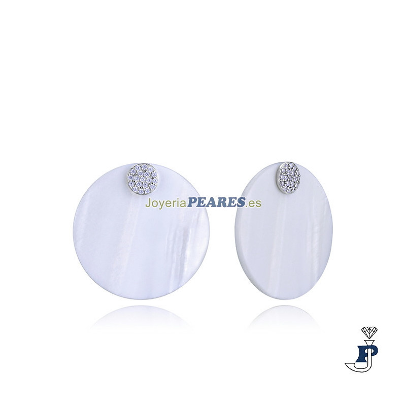 Pendientes de Plata 1ª Ley y Madre Pela de VICEROY - 13241E000-90