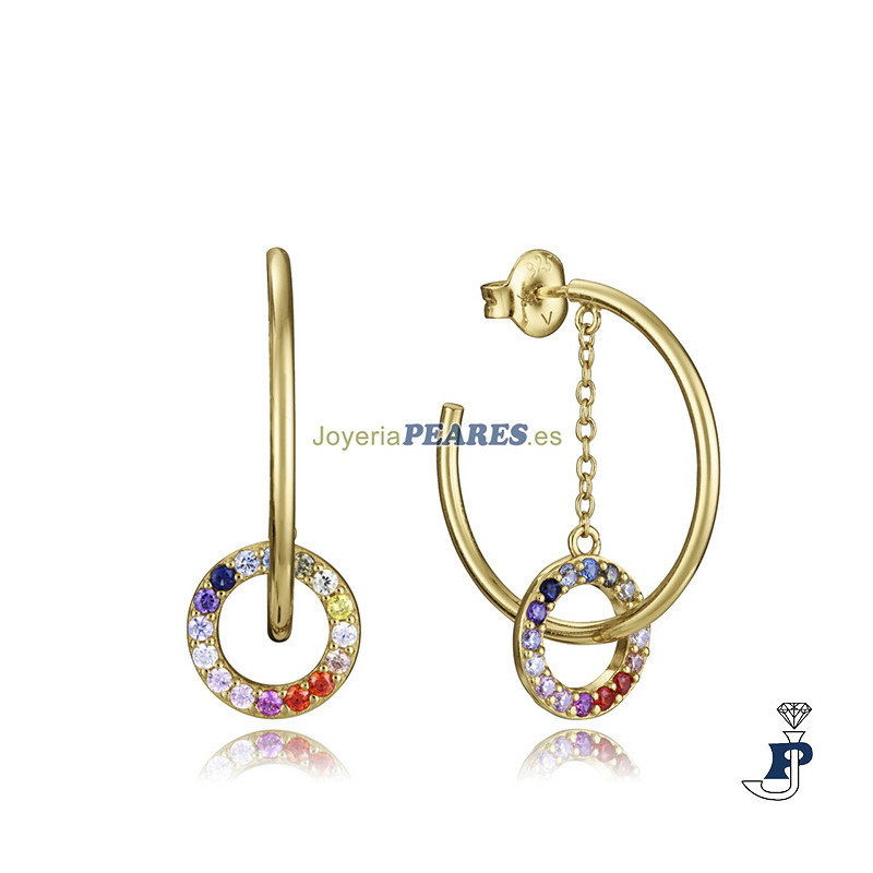 Pendientes de VICEROY en Plata de 1ª Ley con baño de Oro. - 13242E100-39
