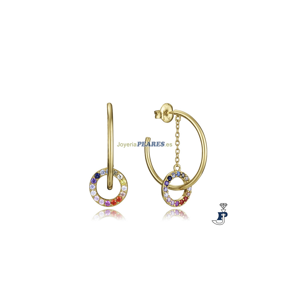 Pendientes de VICEROY en Plata de 1ª Ley con baño de Oro. - 13242E100-39