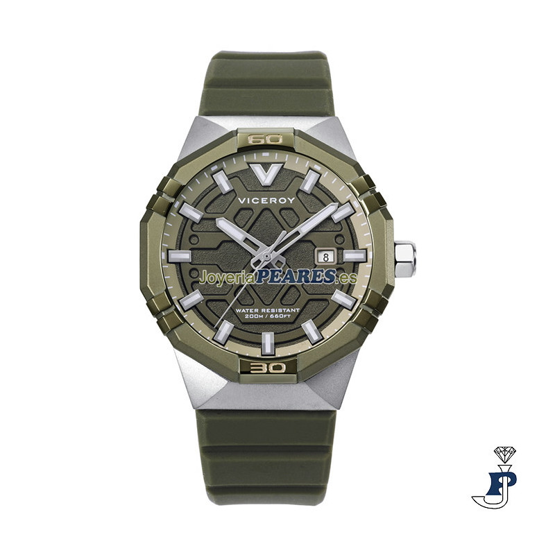 Reloj VICEROY verde militar y 20 Atm. - 45015-65