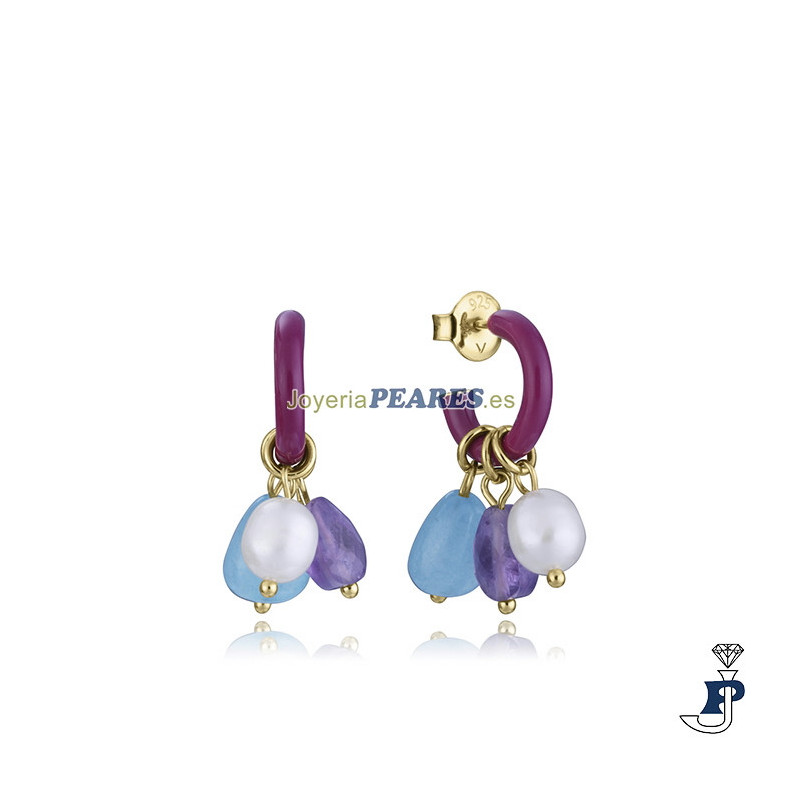 Pendientes de VICEROY en Plata de 1ª Ley con baño de Oro. - 13245E100-99