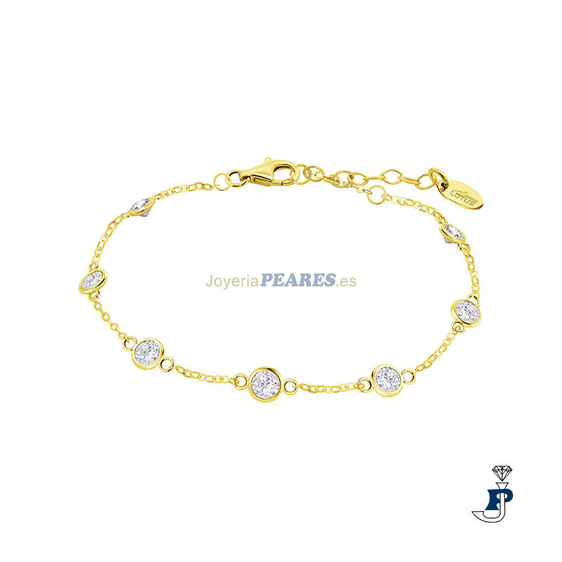 Pulsera de LOTUS en Plata de 1ª Ley con baño de oro. - LP3451-2/3