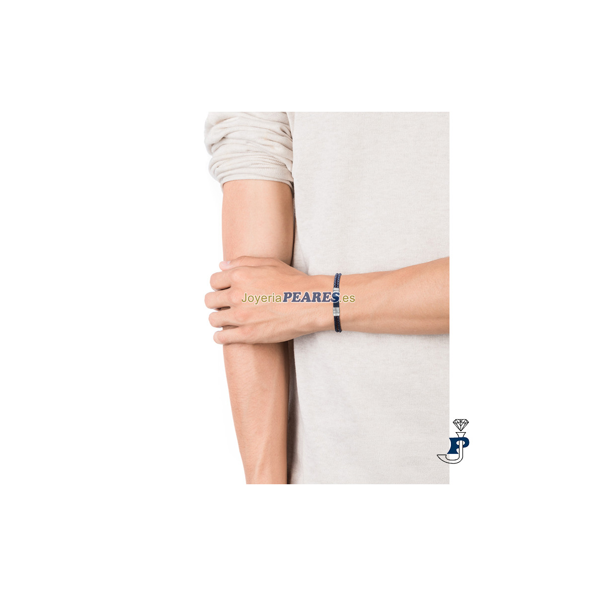 Pulsera de VICEROY en acero y piel para hombre. - 6456P01013