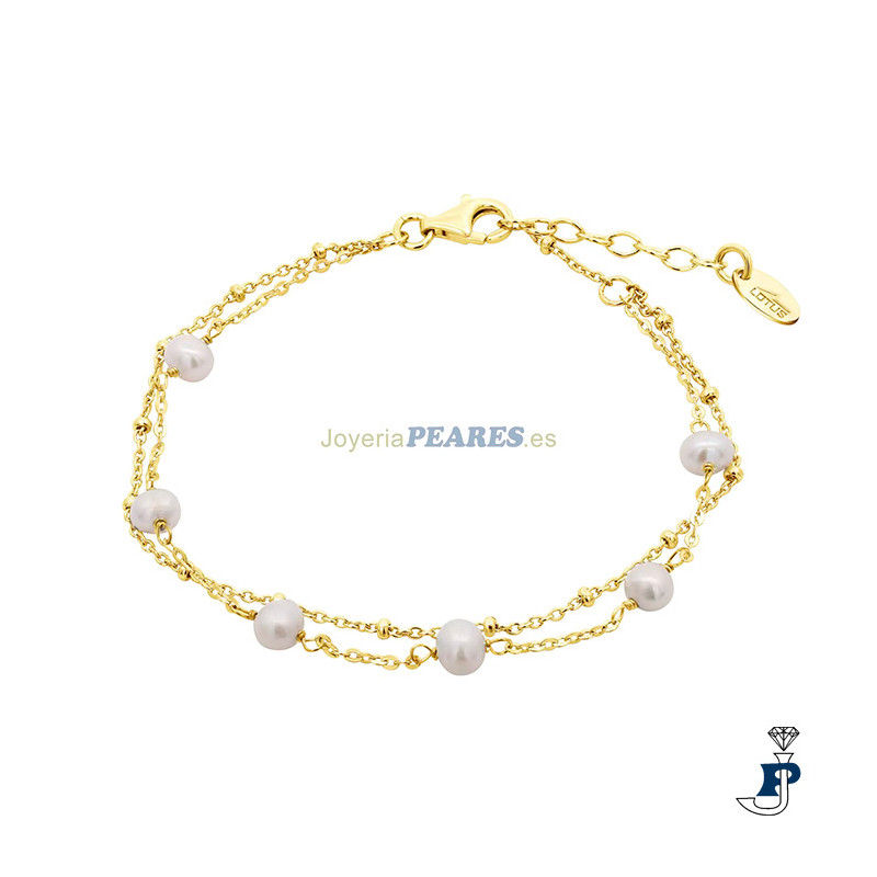 Pulsera LOTUS SILVER con perlas - LP3477-2/2