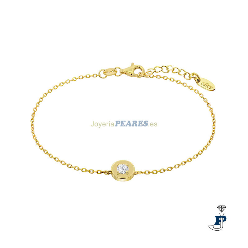 Pulsera de LOTUS SILVER fabricada en Plata de 1ª Ley chapada en oro - LP3850-2/2