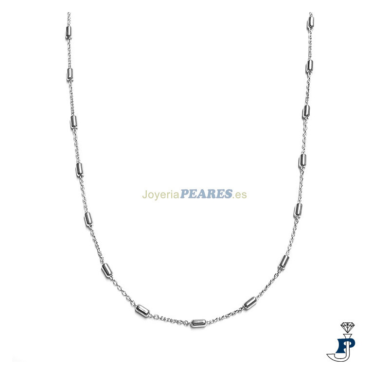 Cadena de plata forsá con tubos - 185.117001