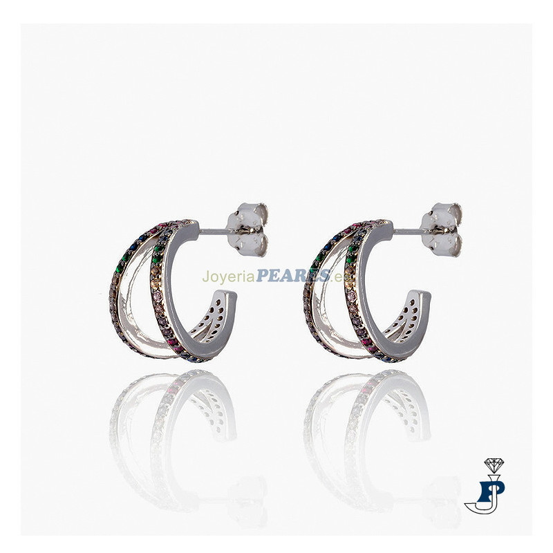 Pendientes en plata 1º ley con rutenio - 185.135044