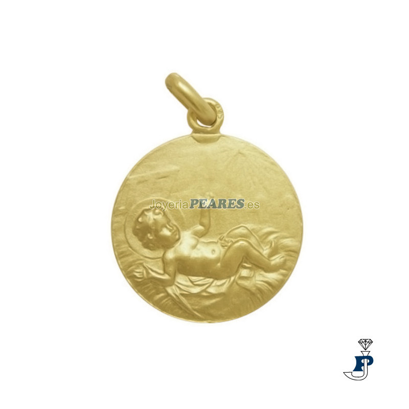Medalla Niño Jesús, fabricada en Oro de 1ª Ley. - 168.ANPA12