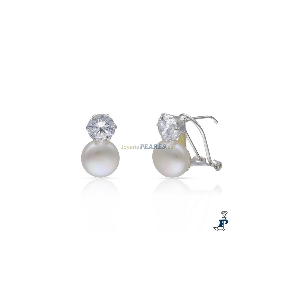 Pendientes 'tu y yo' Plata de 1ª Ley. - 117.AG1780