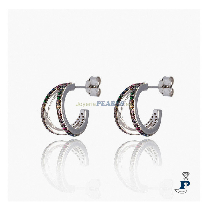 Pendientes en plata 1º ley con rutenio - 185.135044