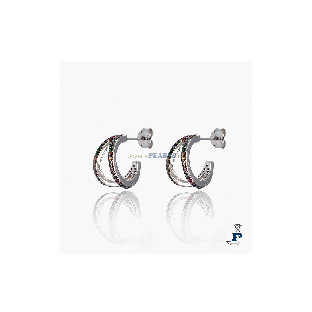 Pendientes en plata 1º ley con rutenio - 185.135044