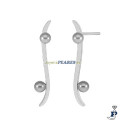 Pendientes de MAREA fabricados en Plata de 1ª Ley rodiada. - D03101/BB