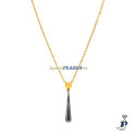 Gargantilla de MAREA fabricada en Plata de 1ª Ley, bañada en Oro de 18k. - D03207/BD