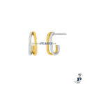 Pendientes de MAREA fabricados en Plata de 1ª Ley, bañados en Oro de 18k. - D03801/BC