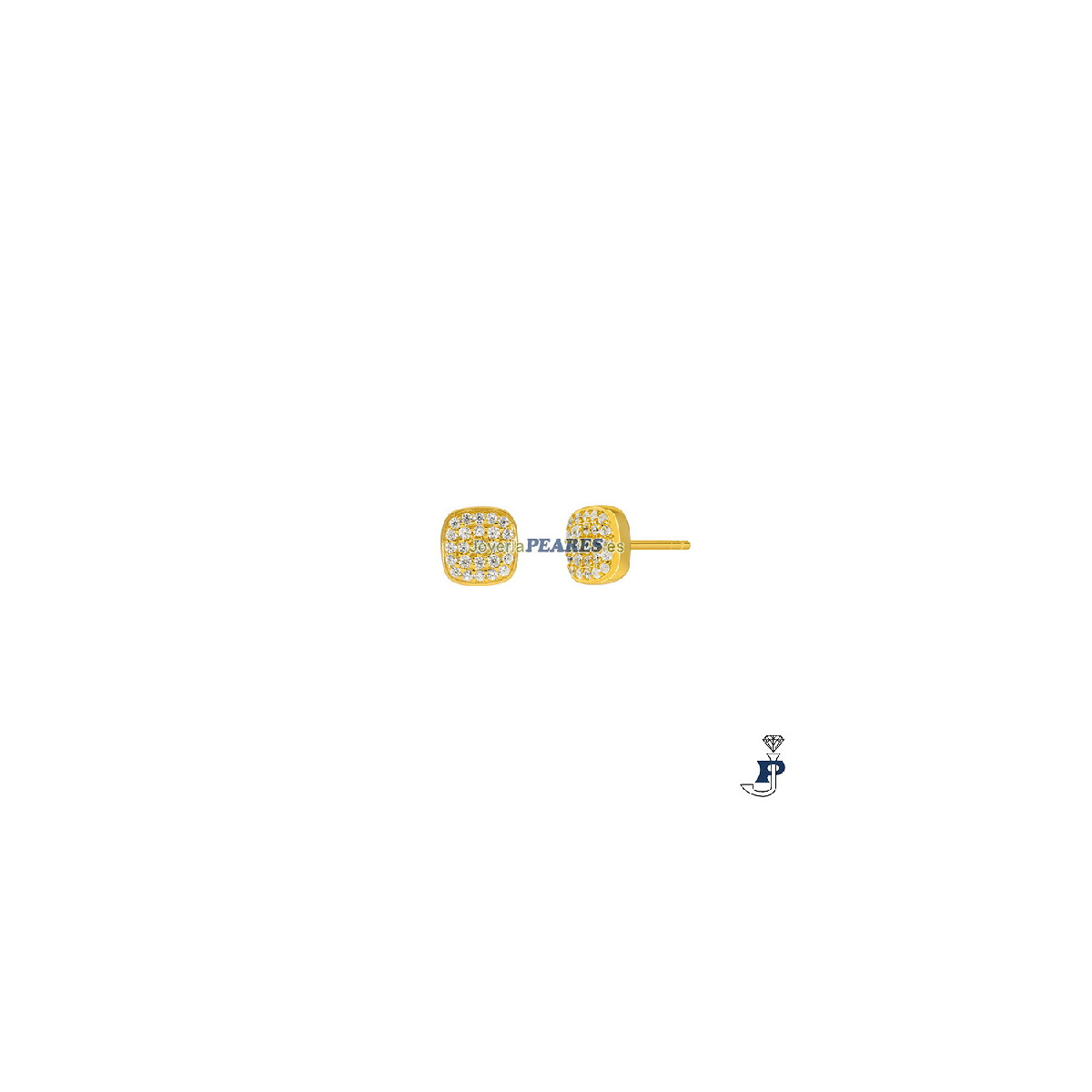 Pendientes de MAREA fabricados en Plata de 1ª Ley bañados en oro 18k - D03801/BG