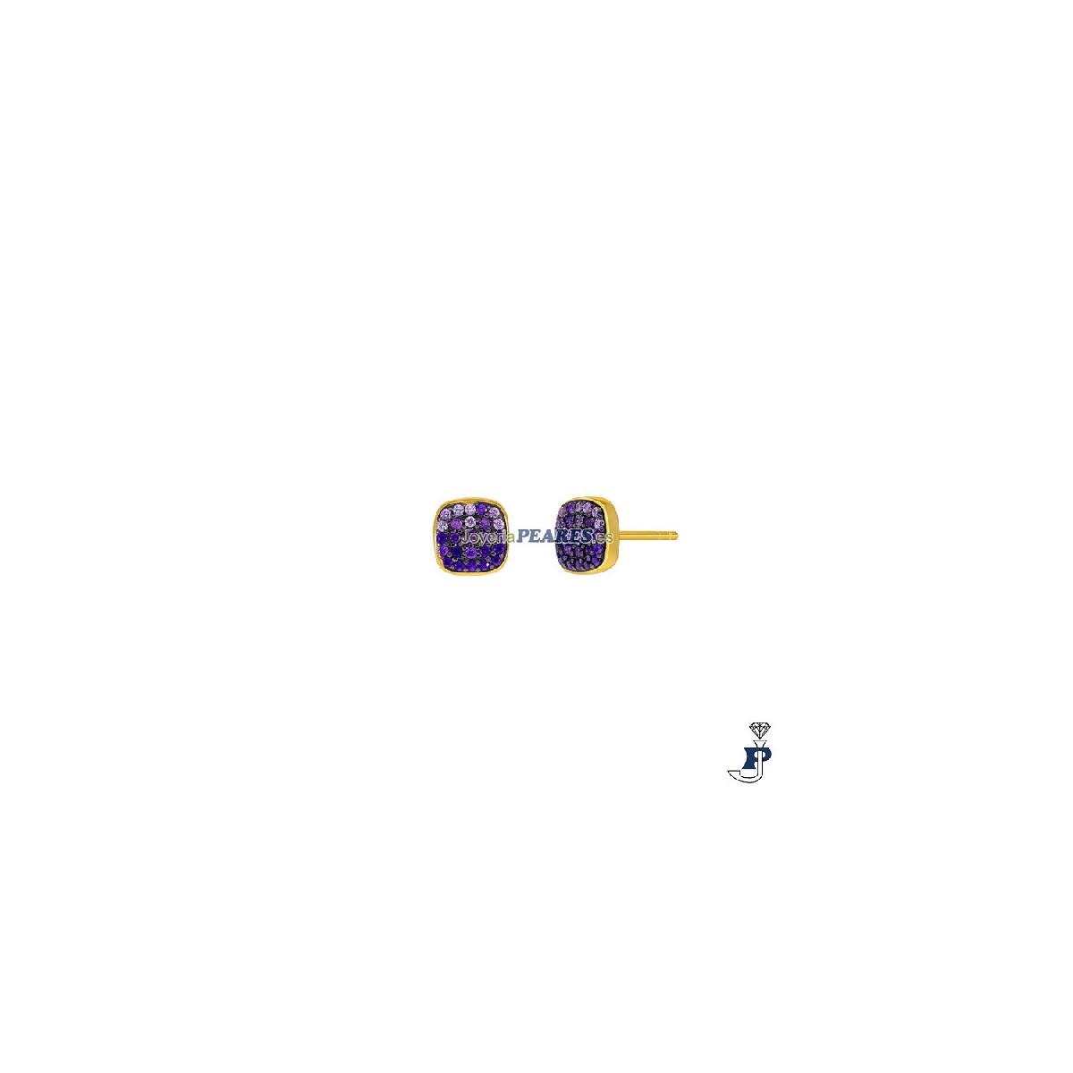 Pendientes de MAREA fabricados en Plata de 1ª Ley bañados en oro 18k - D03801/BI