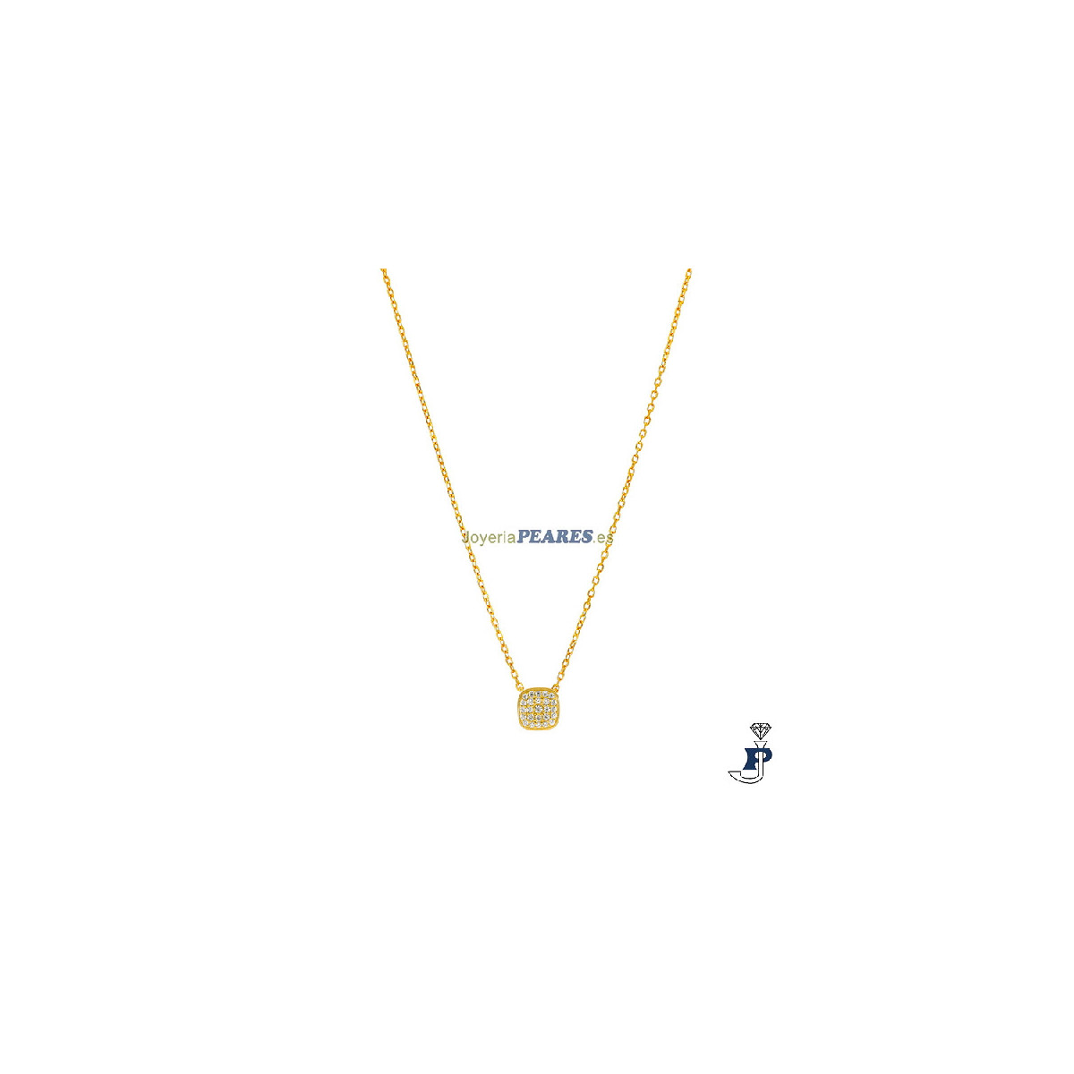 Gargantilla de MAREA fabricada en Plata de 1ª Ley, bañada en oro 18k - D03807/BD