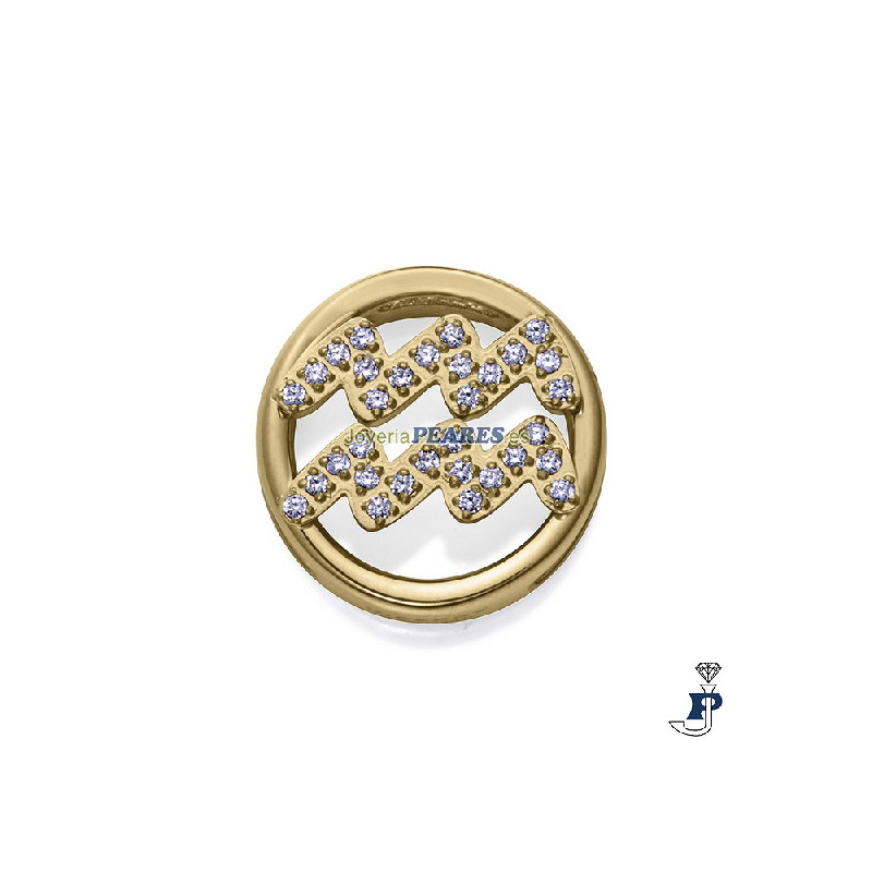 Motivo horóscopo para montar en pulsera personalizable  de VICEROY fabricada en acero con un baño de Oro. - 14271M01012A