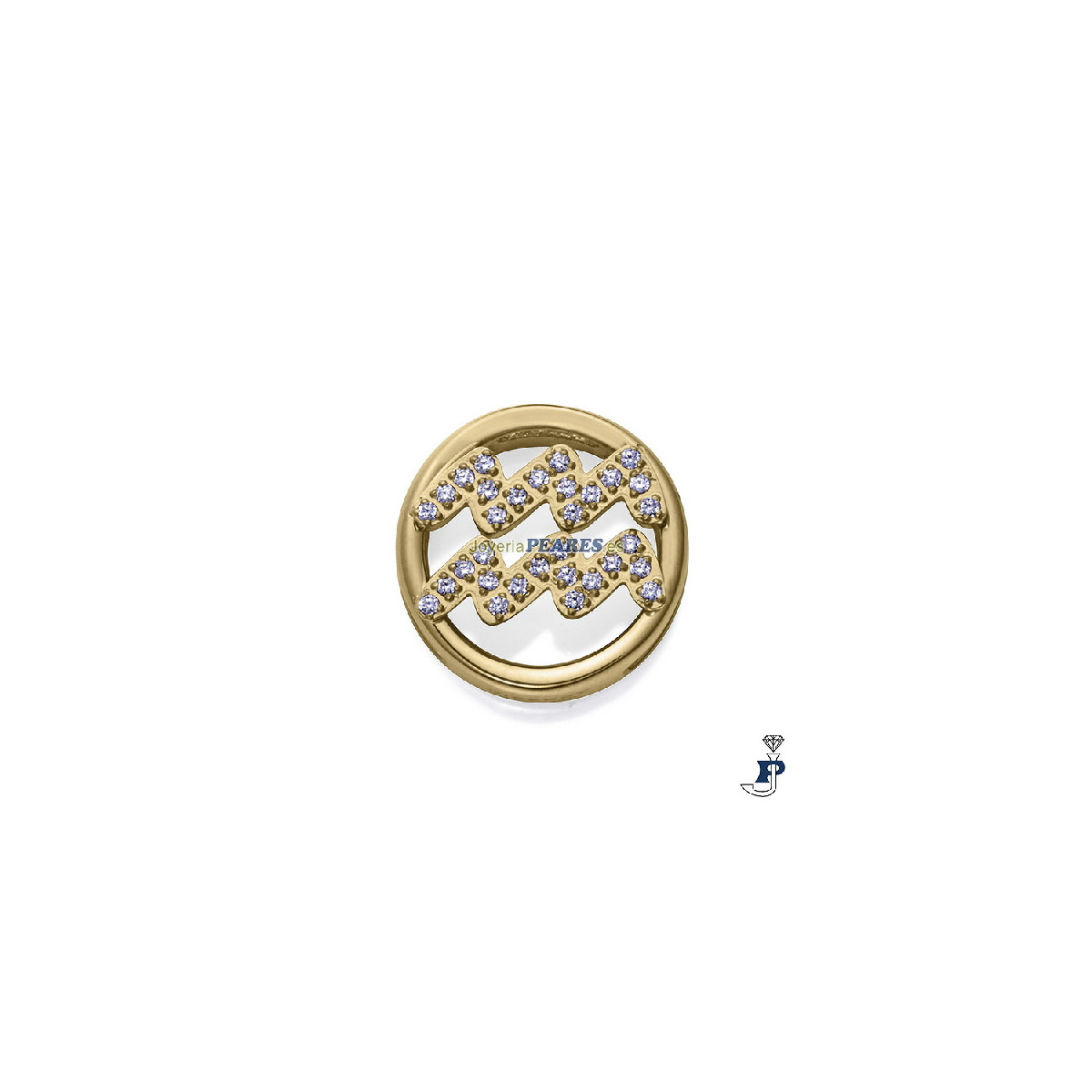 Motivo horóscopo para montar en pulsera personalizable  de VICEROY fabricada en acero con un baño de Oro. - 14271M01012A Motivo horóscopo para montar en pulsera personalizable  de VICEROY fabricada en acero con un baño de Oro. - 14271M01012A