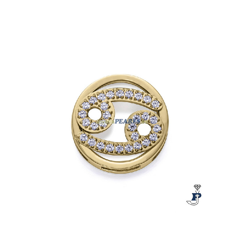 Motivo horóscopo para montar en pulsera personalizable  de VICEROY fabricada en acero con un baño de Oro. - 14271M01012CA