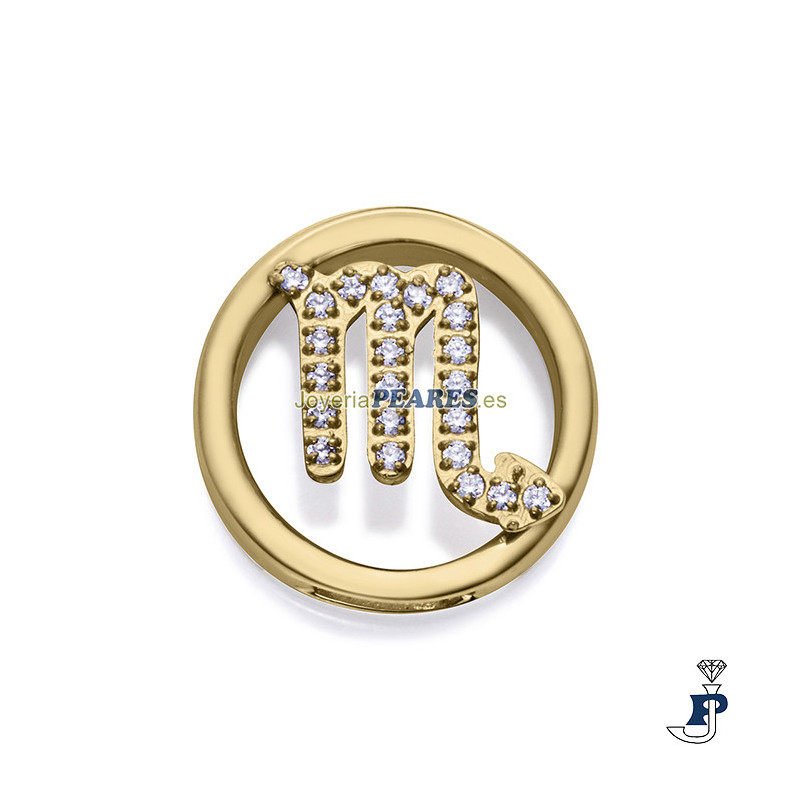 Motivo horóscopo para montar en pulsera personalizable  de VICEROY fabricada en acero con un baño de Oro. - 14271M01012E