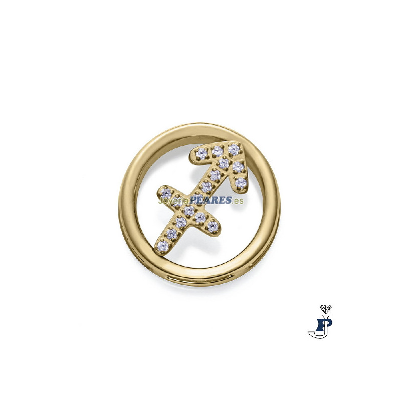 Motivo horóscopo para montar en pulsera personalizable  de VICEROY fabricada en acero con un baño de Oro. - 14271M01012S