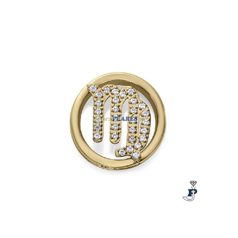 Motivo horóscopo para montar en pulsera personalizable  de VICEROY fabricada en acero con un baño de Oro. - 14271M01012V
