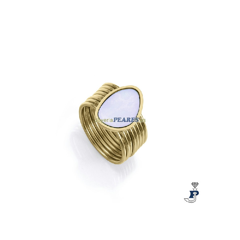 Sortija de VICEROY fabricada en Acero con IP dorado. - 14321A01812