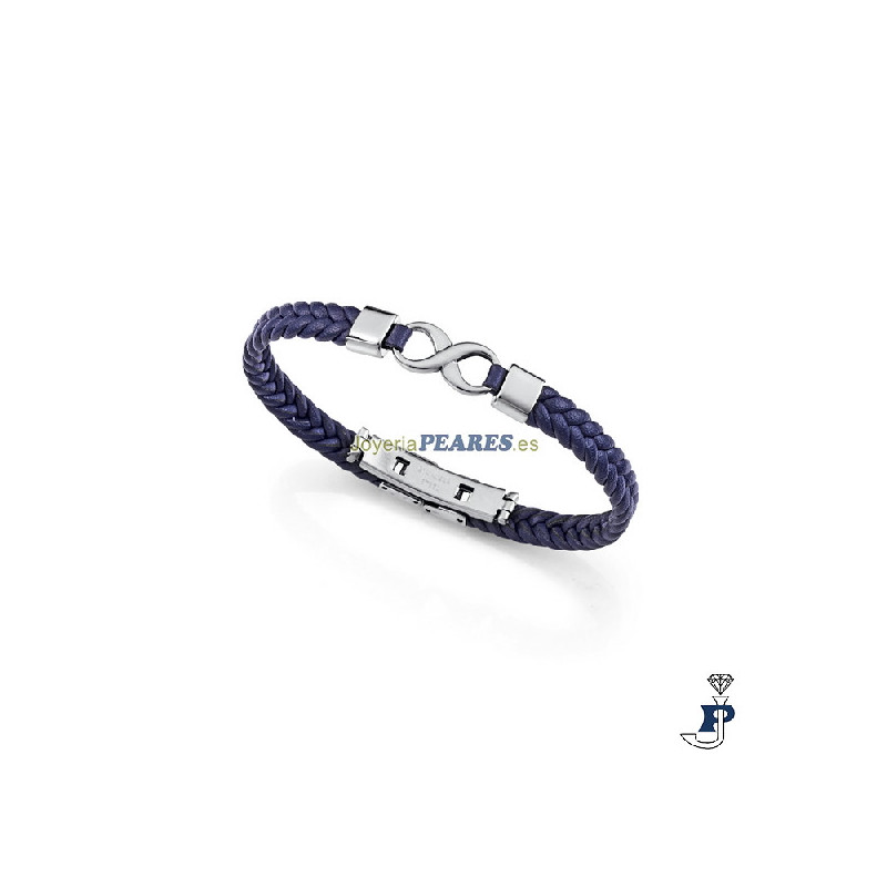 Pulsera de VICEROY en cuero y acero para hombre. - 14331P01013