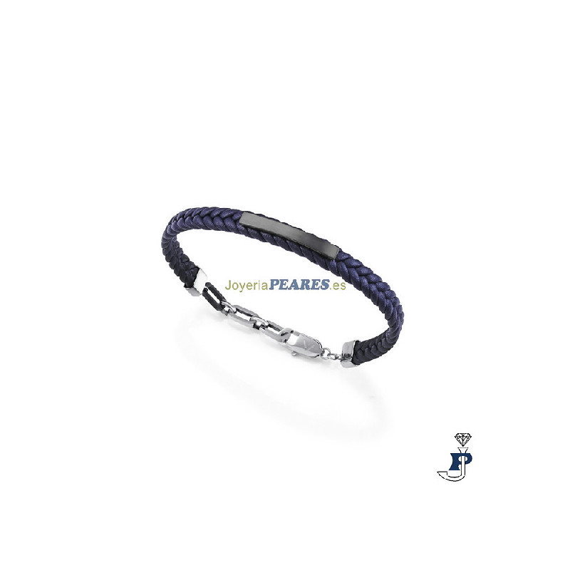 Pulsera acero y cuero VICEROY. - 14332P01000