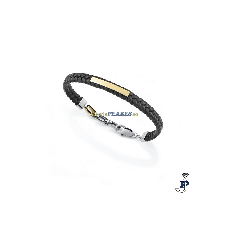 Pulsera acero y cuero VICEROY. - 14332P01012