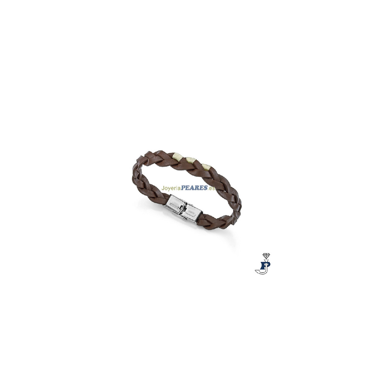 Pulsera cuero y acero para hombre VICEROY. - 14333P01011 Pulsera cuero y acero para hombre VICEROY. - 14333P01011