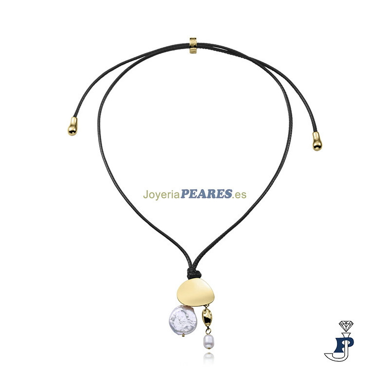 Gargantilla de VICEROY en acero IP dorado. - 15187C01012