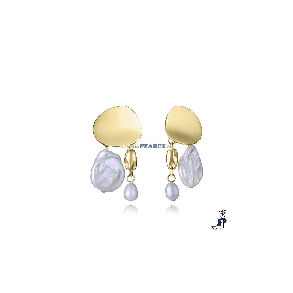 Pendientes de VICEROY fabricados en acero con baño de Oro. - 15187E01012 Pendientes de VICEROY fabricados en acero con baño de Oro. - 15187E01012
