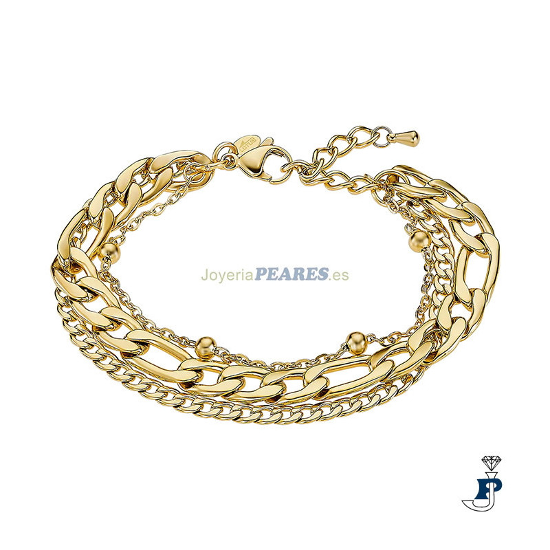 Pulsera acero chapado en oro LOTUS STYLE. - LS2339/2/2