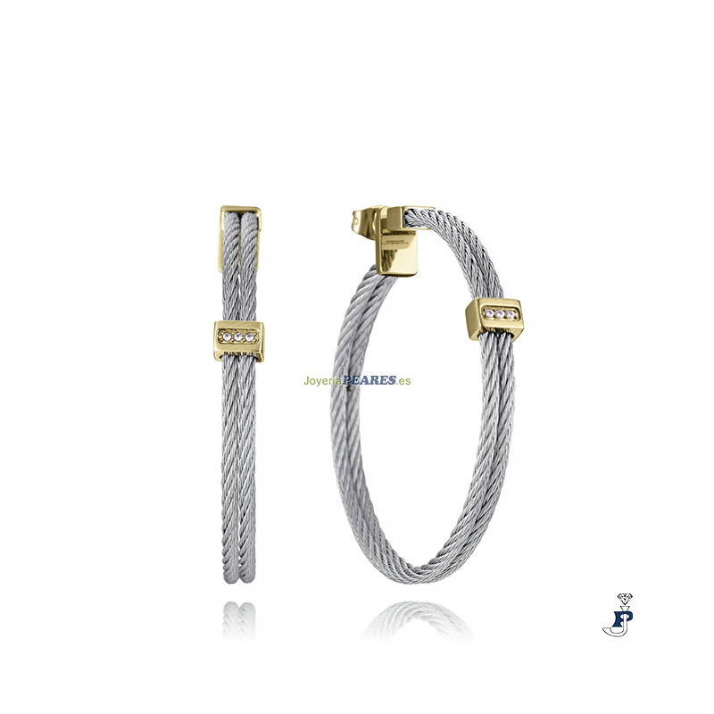 Pendiente de acero chapado en forma de aro - 15193E01000