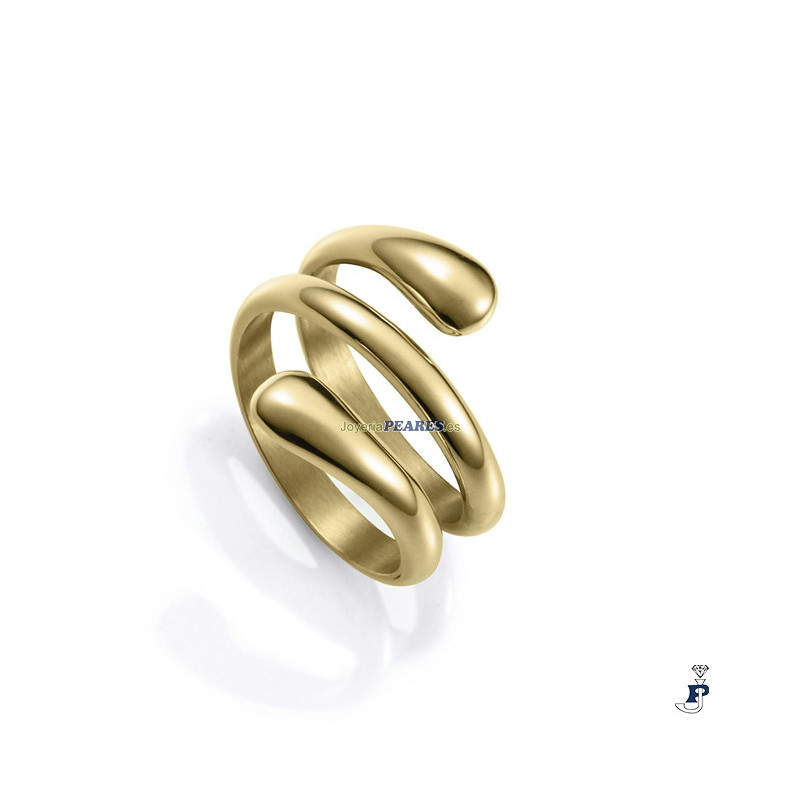 Sortija  de VICEROY fabricada en Acero con IP dorado. - 15197A01812