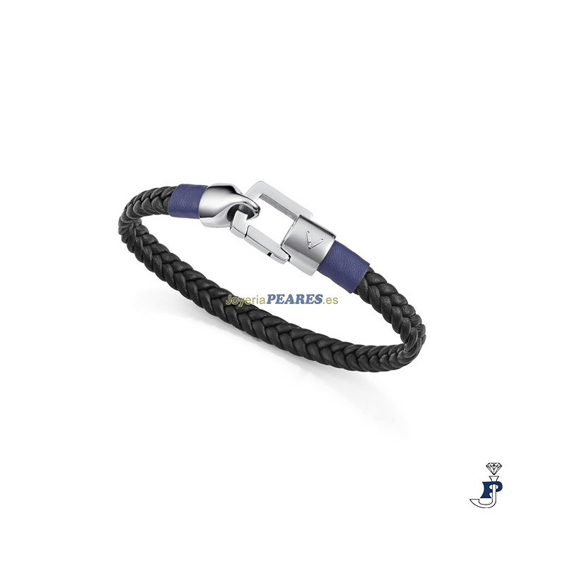 Pulsera acero y cuero VICEROY. - 15201P01010
